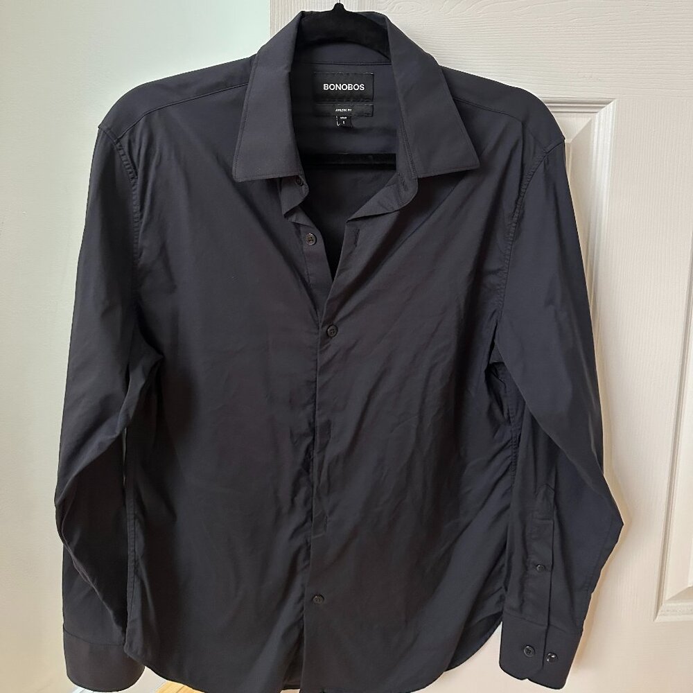 Bonobos Tech Long Sleeve Button Down (Small, Athletic, Short)